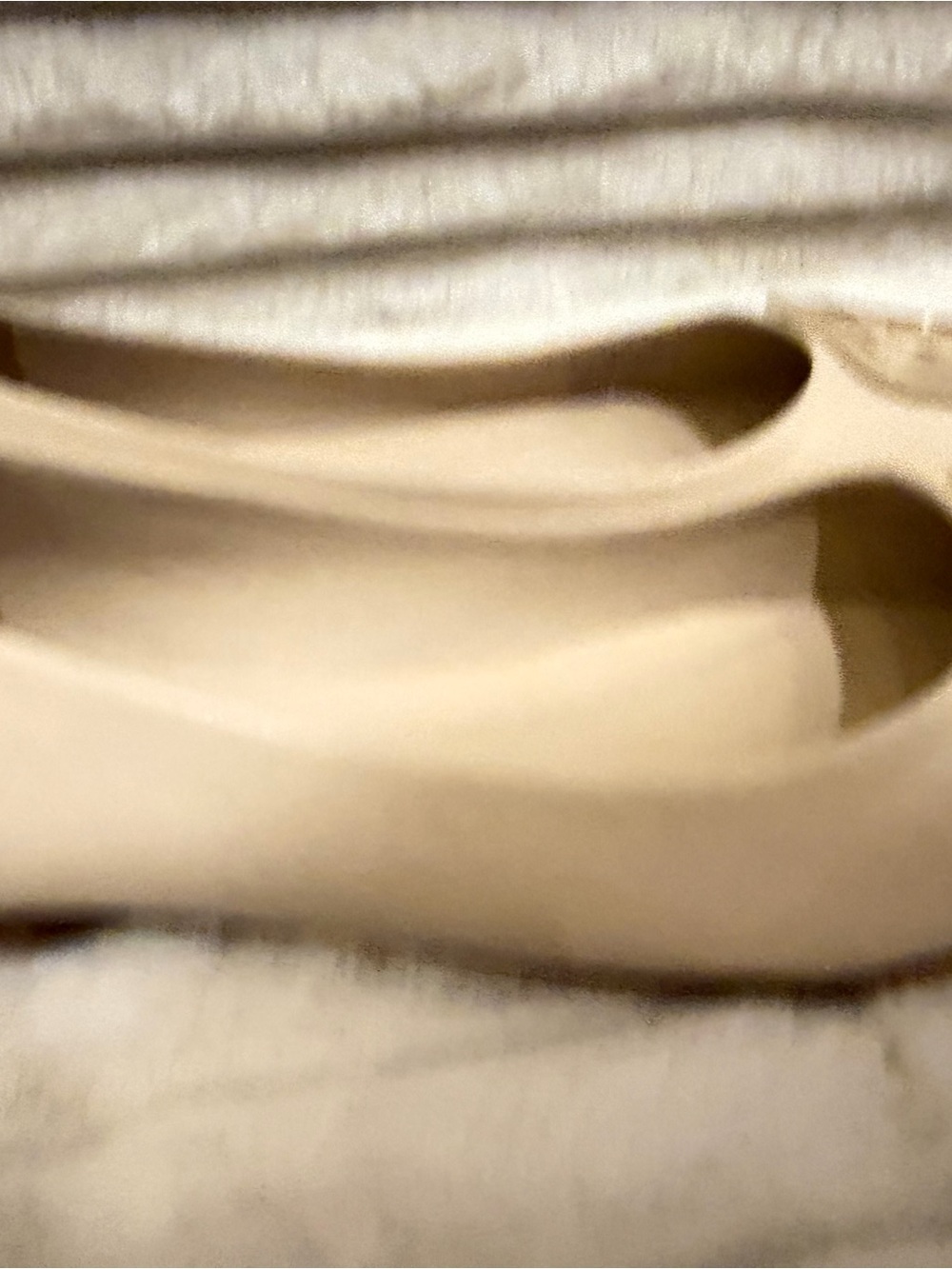 Tory Burch Cream Leather Logo Square-Toe Flats - Picture 5 of 7